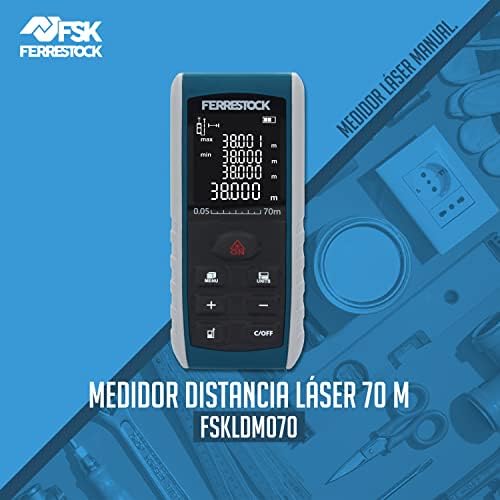  Ferrestock 70m Laser Meter per costruttori professionali con display LCD e 99 memorie
| Ferrestock 70m Laser Metroso pe