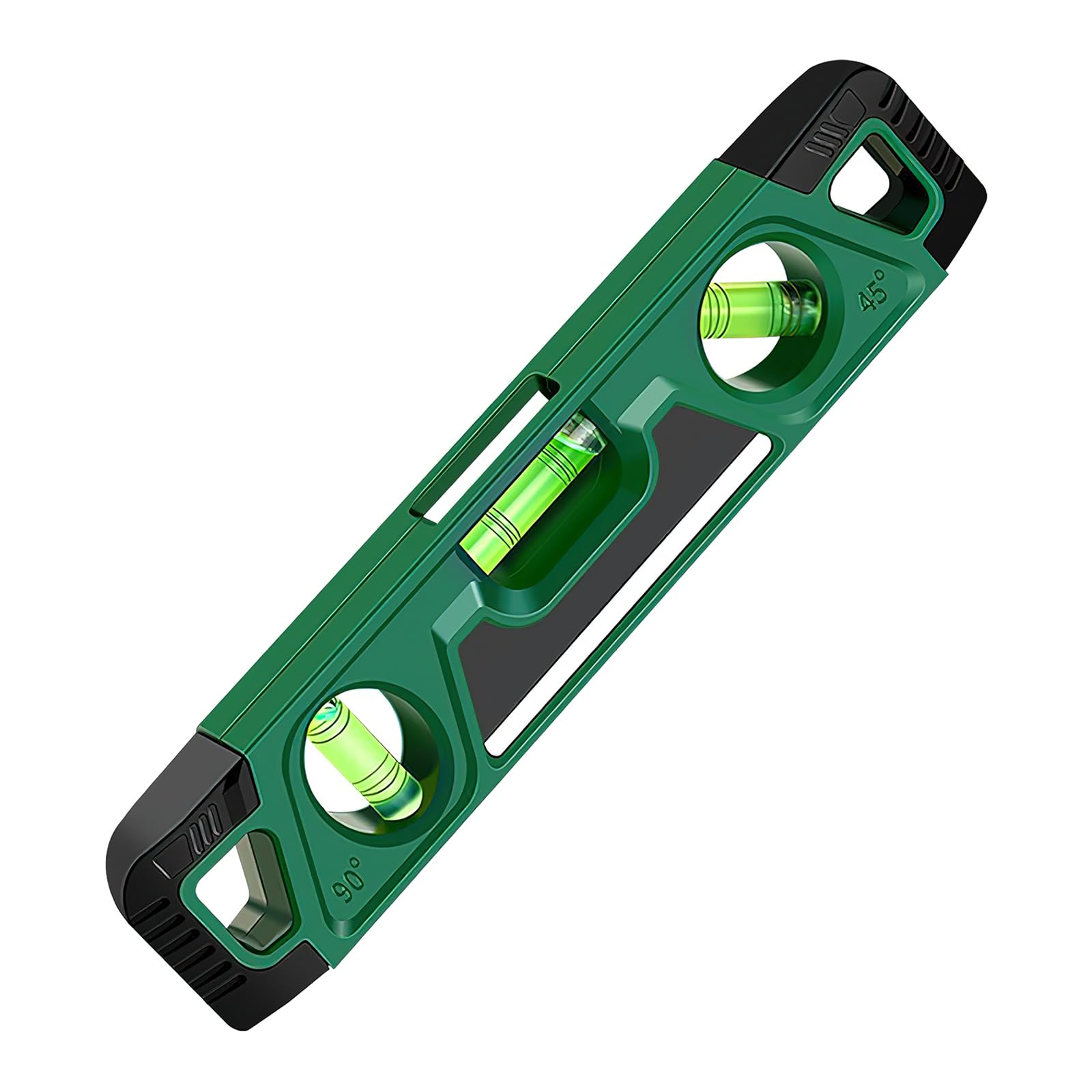 Spirit Level Professionale 23 cm Torpedo Magnetico con 3 Bubbles e Coperture Termiche Resistenti al Shock
